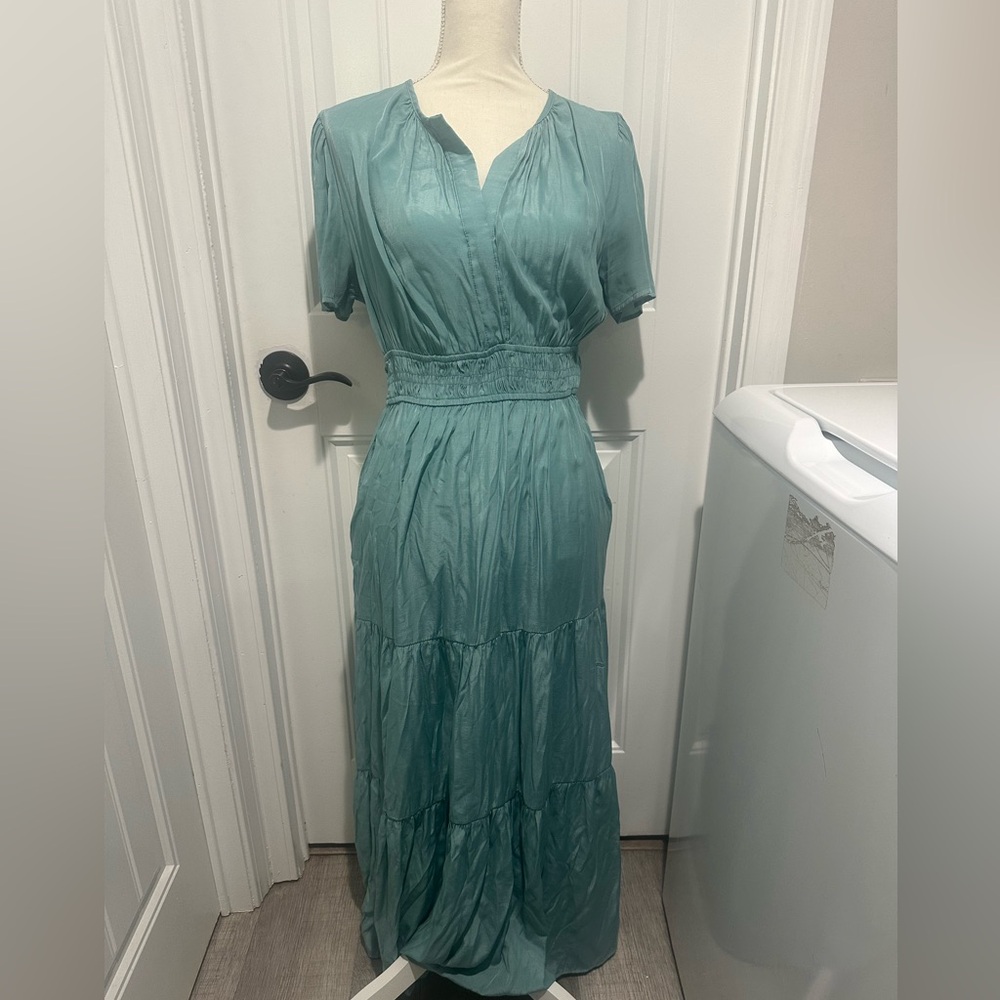 Chic Teal Maxi Dress (READ DESCRIPTION)